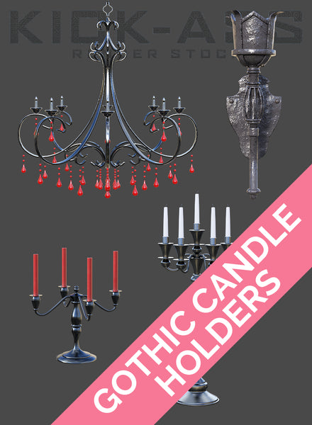 GOTHIC CANDLE HOLDERS