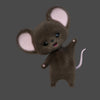 PLUSHIE MOUSE - BROWN