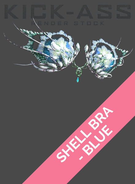SHELL BRA -- BLUE