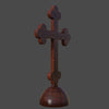WOODEN CROSS ON STAND